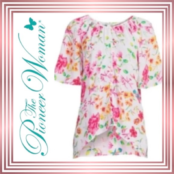 EUC!! THE PIONEER WOMAN V-Neck Pull-Over Top - Picture 3 of 5